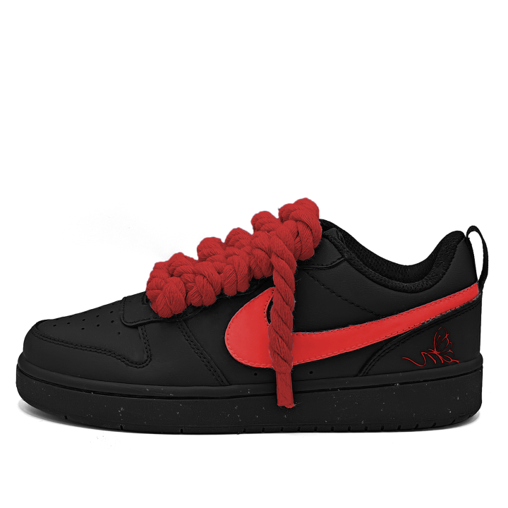 Nike Nike Court Borough Slip Resistant, Abrasion Resistant, Lightweight Cushioning Low top Kids' Skateboarding Shoes Red