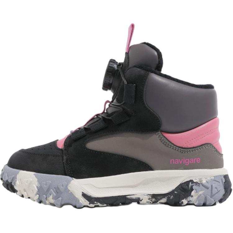 NAVIGARE Navike, Fleece Lined Rotating Buckle Sports Slip Resistant Abrasion Resistant High top Kids' Outdoor Shoes