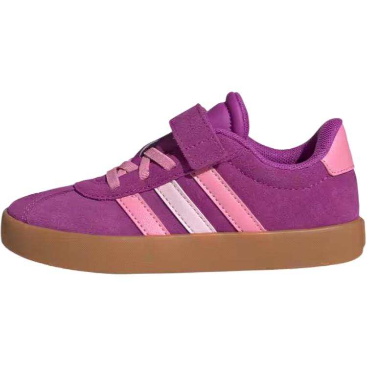Adidas Adidas VL COURT 3.0 Suede Comfortable Low top Kids' Skateboarding Shoes Pink Children Aged 3 7 Years Old