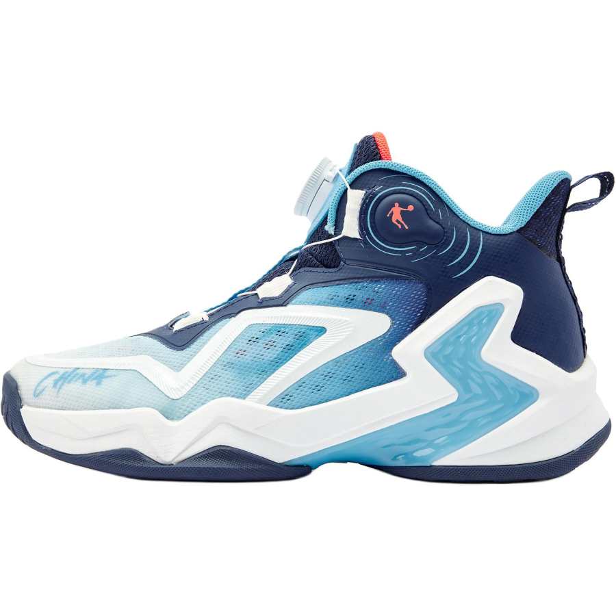 QIAODAN Synthetic Leather, Textile Abrasion Resistant Slip Resistant High top Children's Basketball Shoes