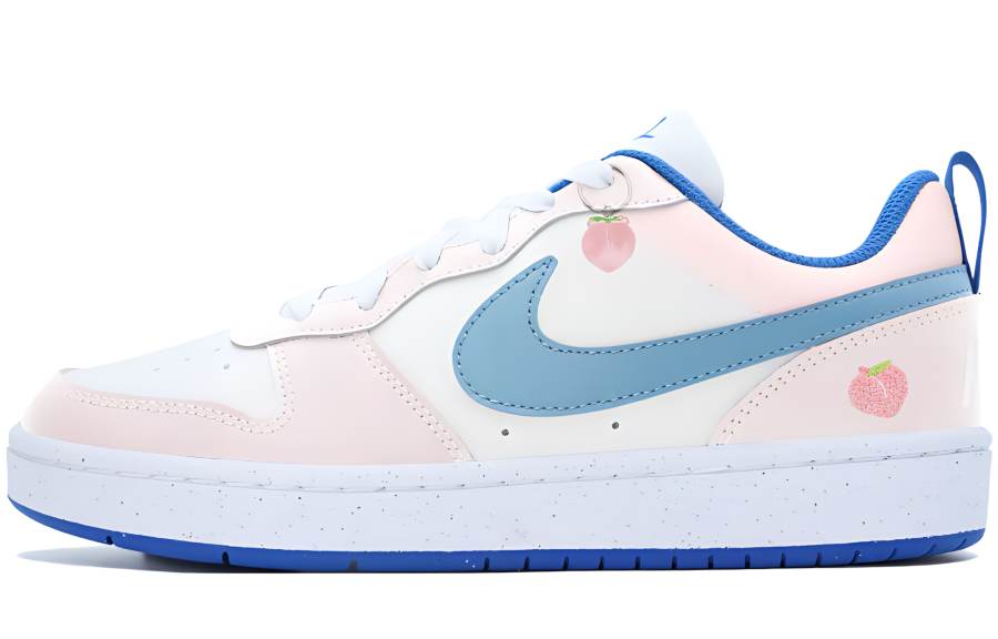 Nike Nike Court Borough Slip Resistant Abrasion Resistant Low top Kids' Skateboarding Shoes Peach Teenagers