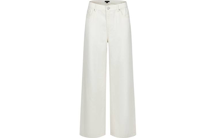 URBAN REVIVO Jeans Women's Ecru Moderate Wide Leg Pants