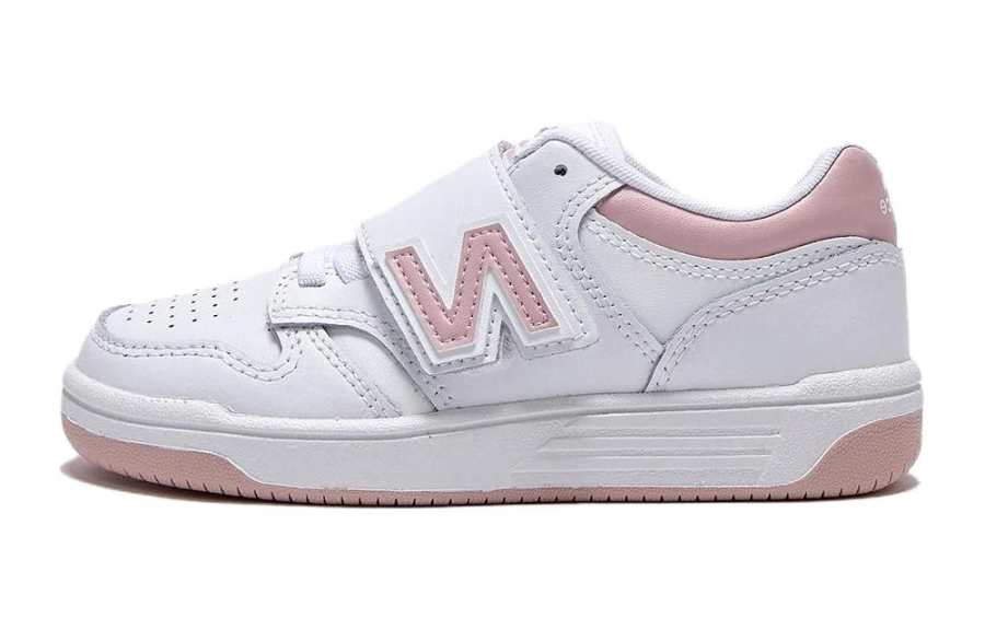 New Balance New Balance NB 480 Abrasion Resistant Breathable Low top Kids' Skateboarding Shoes White Pink Kids'