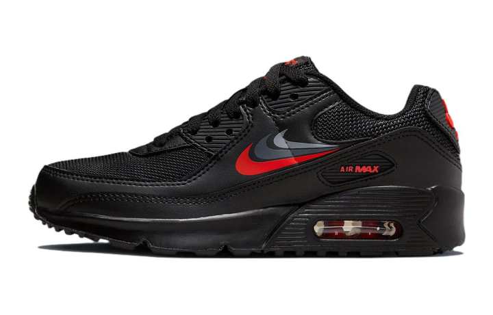 Nike Nike Air Max 90 Black Habanero Red GS