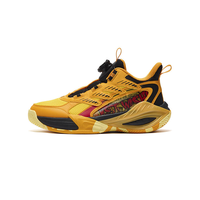 361°KIDS Basketball Shoes Golden Tangerine Yellow/Mango Gold/Carbon Black Unisex