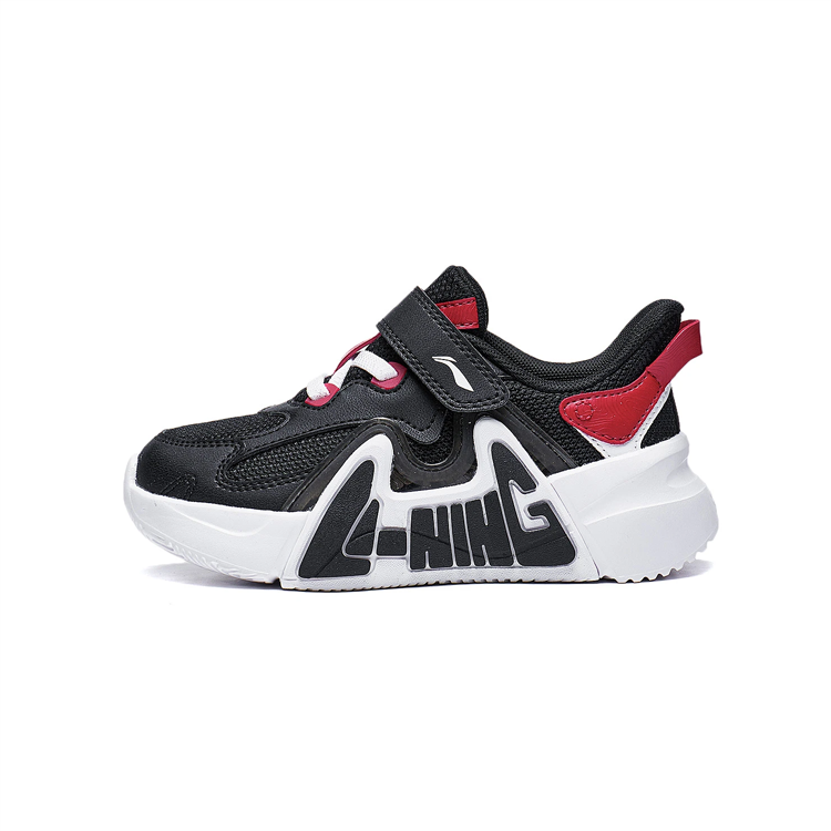 Li-Ning YOUNG Li Ning YOUNG Cushioning Abrasion Resistant Cushioning, Wear Resistant Low top Kids' Running Shoes Black Kids'