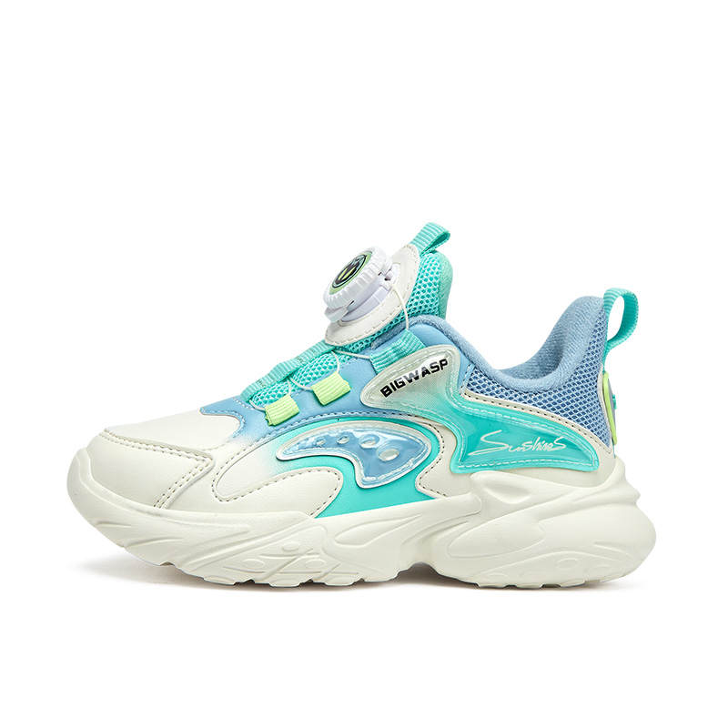 BIG WASP Comfortable Cushioning Waterproof Thermal Kids Lifestyle Shoes White Green Kids'