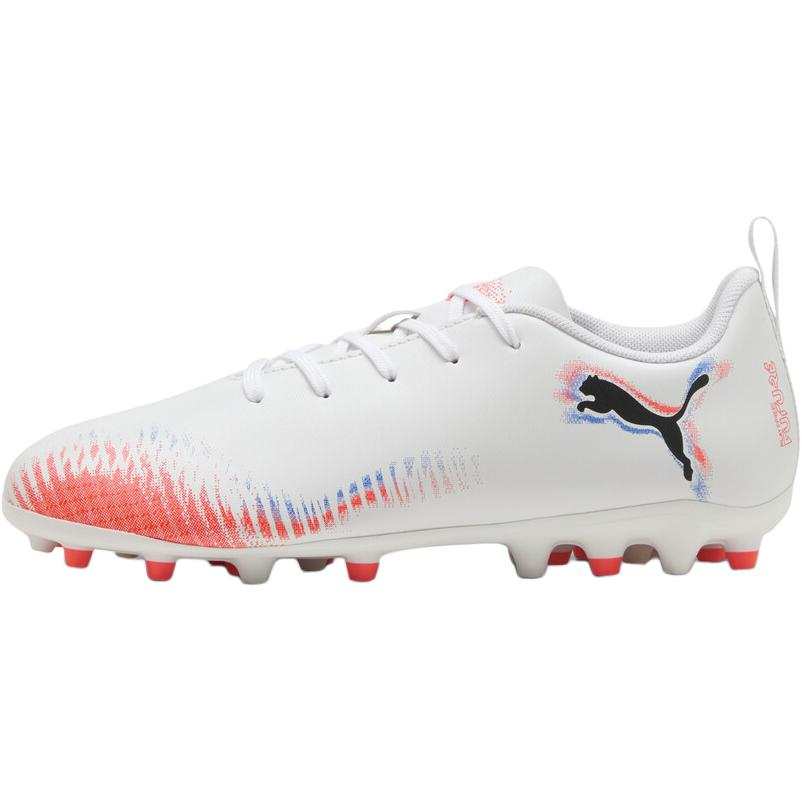 PUMA FUTURE 8 Slip Resistant Low top Soccer Shoes White/Orange Red/Black Kids'