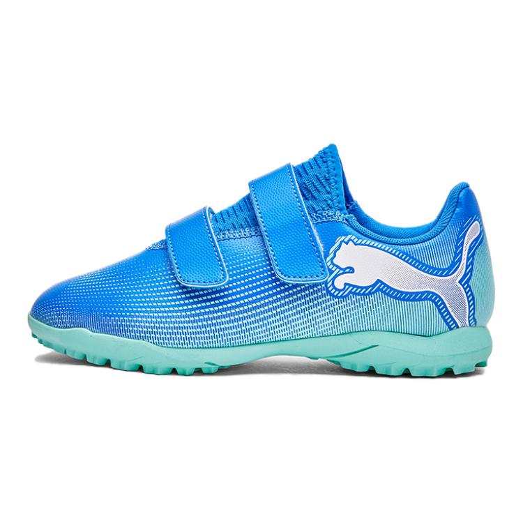 PUMA FUTURE 7 PLAY Comfortable And Lightweight Low top Kids' Soccer Shoes Blue Kids'