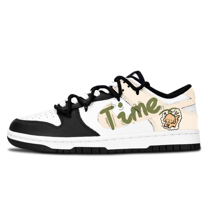 Nike Nike Dunk Black White, Cute Dog Style Leather Slip Resistant, Abrasion Resistant, Lightweight Cushioning