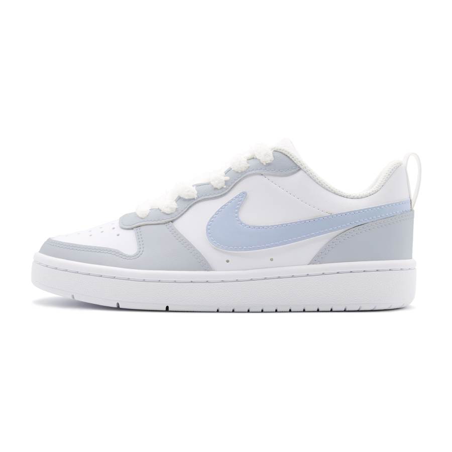 Nike Nike Court Borough Low 2 Low top Kids' Skateboarding Shoes White Gray Blue Teenagers