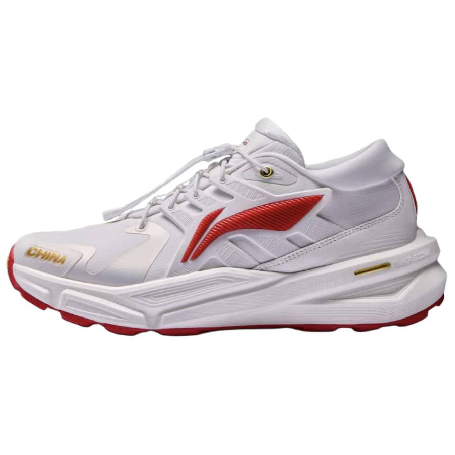 Li-Ning Li Ning Cushioning Abrasion Resistant Cushioning, Wear Resistant Low top Training Shoes Women's White Red