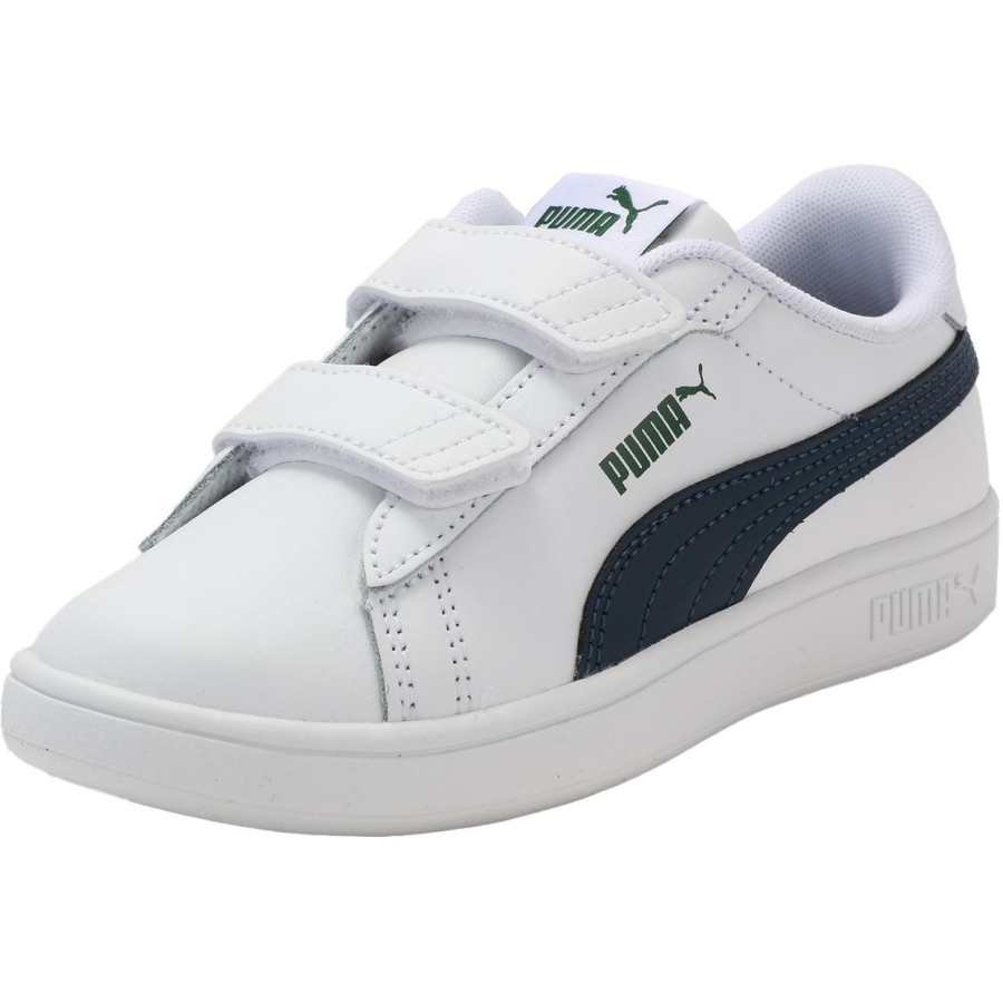PUMA Smash 3.0 Comfortable Abrasion Resistant Abrasion Resistant Low top Kids' Skateboarding Shoes White Blue Kids'