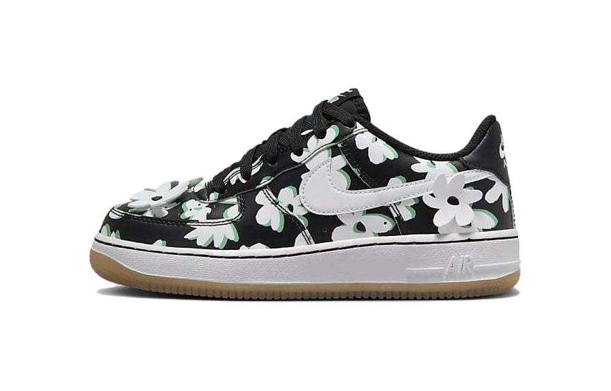 Nike Nike Air Force 1 Cushioning, Wear Resistant Low top Toddler Shoes Black White Green Infant And Toddler