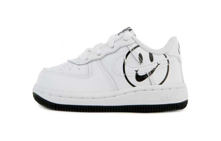 Nike Nike Air Force 1 LV8 'Have A Nike Day' Smiley Face Low top Skateboard Shoes White Black Infant And Toddler