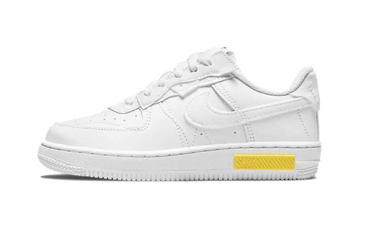 Nike Nike Air Force 1 Fontanka Low top Skateboard Shoes White Yellow Children Aged 3 7 Years Old