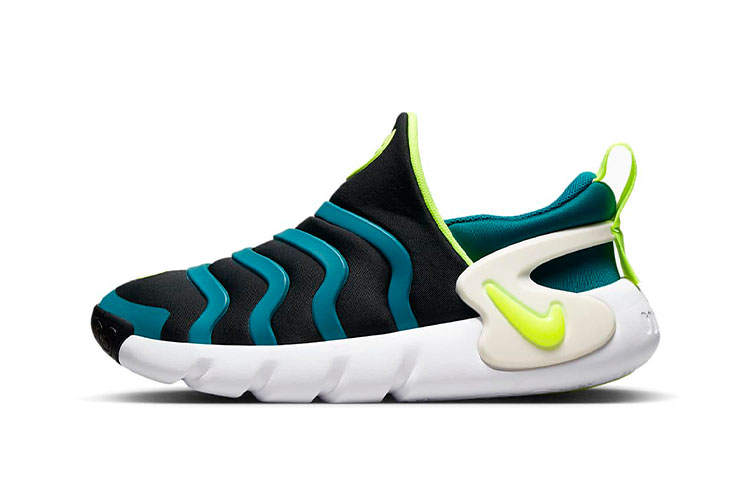 Nike Nike Dynamo GO Caterpillar Cushioning Breathable Low top Kids Lifestyle Shoes Black Green Children Aged 3 7 Years Old
