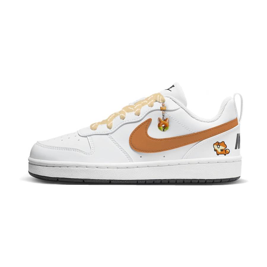 Nike Nike Court Borough Nick Caramel Fox Low top Kids' Skateboarding Shoes Orange Yellow Teenagers