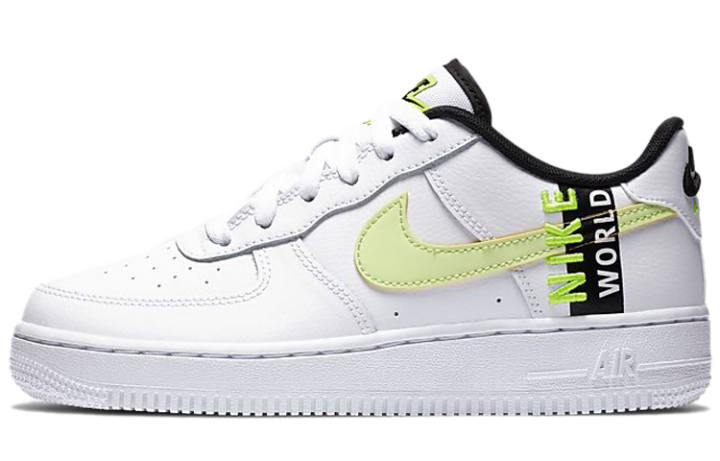 Nike Nike Air Force 1 Low Worldwide White Barely Volt GS