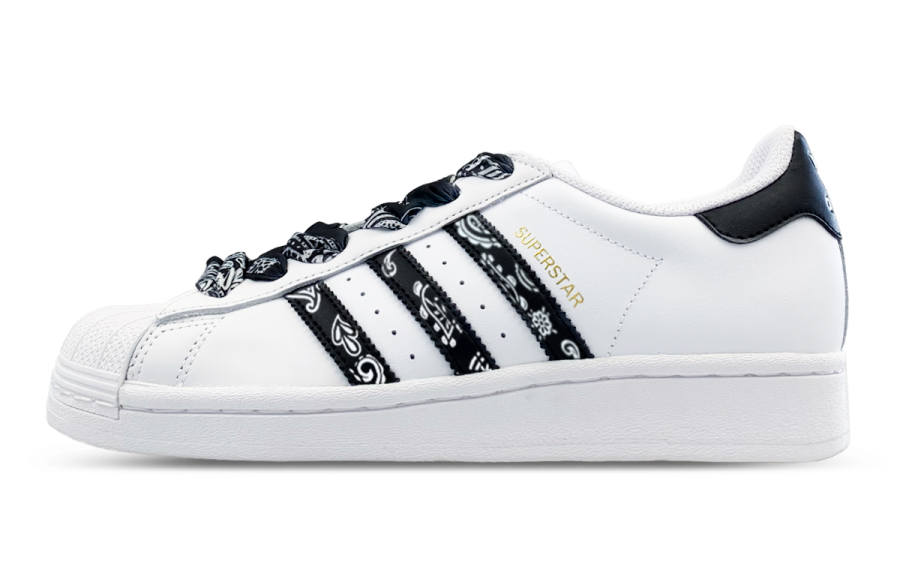 Adidas Originals Superstar J Anti-Slip Wear-Resistant Low-Top Kids' Skateboarding Shoes White Teenagers