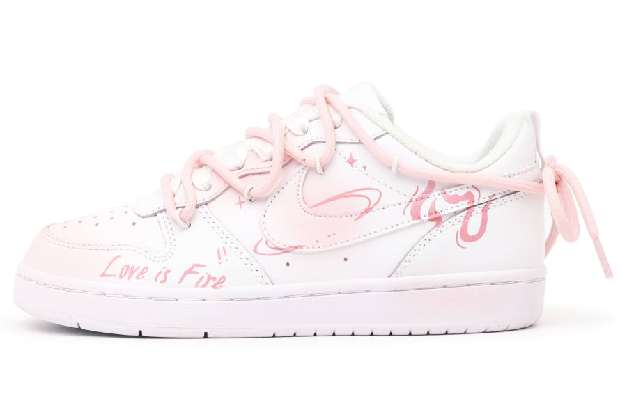 Nike Nike Court Borough Low top Kids' Skateboarding Shoes Pink White Teenagers