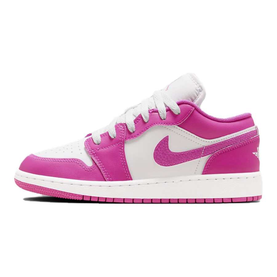 Jordan Jordan Air Jordan 1 Synthetic Leather Low top Basketball Shoes White Pink Unisex