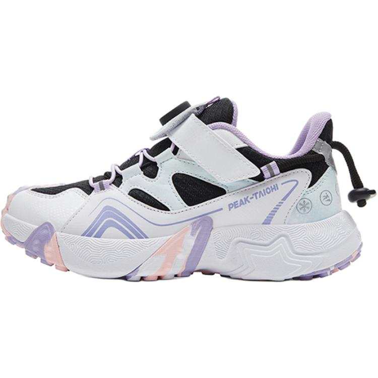 PEAK Synthetic Leather, Textile Slip Resistant Abrasion Resistant Low top Kids Lifestyle Shoes Light Purple Kids'