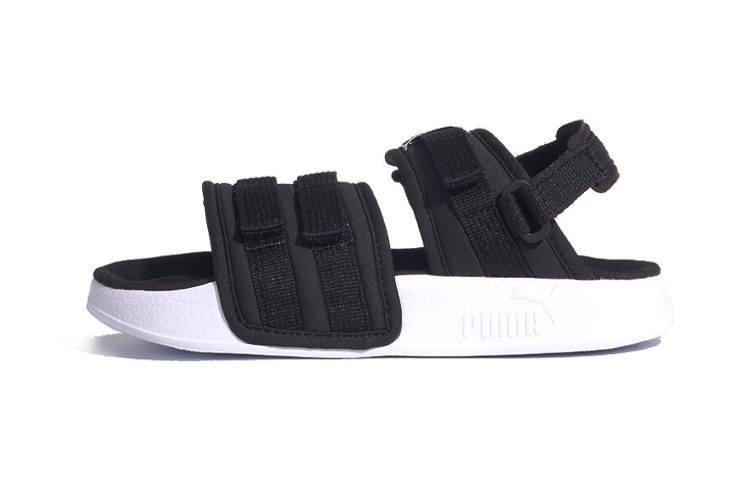 PUMA Leadcat Ylm Sandal Black White Children Aged 3 7 Years Old