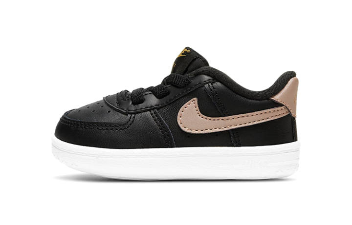 Nike Nike Air Force 1 Cot Slip Resistant, Abrasion Resistant, Lightweight Low top Toddler Shoes Black Copper