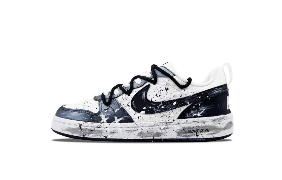 Nike Nike Court Borough Low top Kids' Skateboarding Shoes Black Teenagers