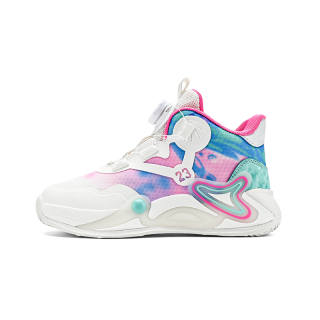 JIAFEIMAO Mesh Abrasion Resistant Rebound Lightweight Cushioning Support Mid top Children's Basketball Shoes Teenagers