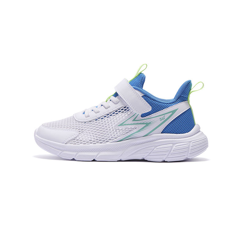 361°KIDS Synthetic Leather, Textile Low top Running Shoes White Blue Unisex