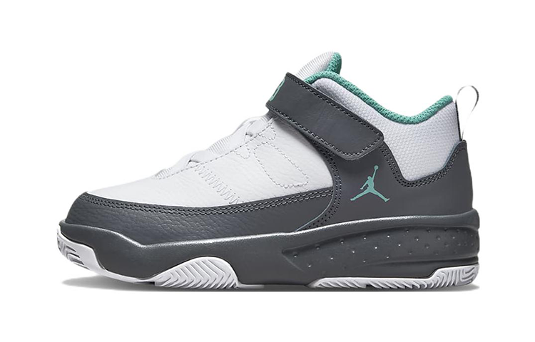 Jordan Jordan Max Aura 3 Mid top Performance Basketball Shoes White Gray Green Children Aged 3 7 Years Old