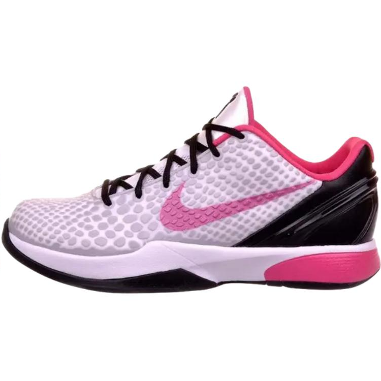 Nike Nike Zoom Kobe 6 Abrasion Resistant Low top Children's Basketball Shoes Pink Teenagers
