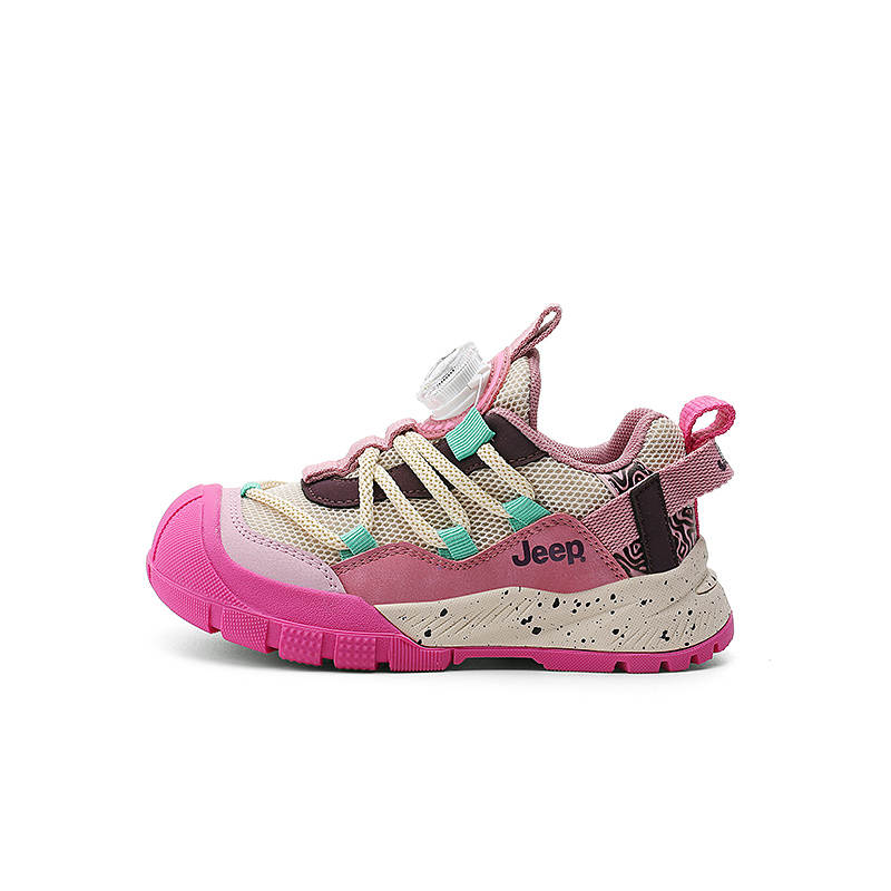 Jeep Synthetic Leather Abrasion Resistant Low top Kids Lifestyle Shoes Pink Kids'