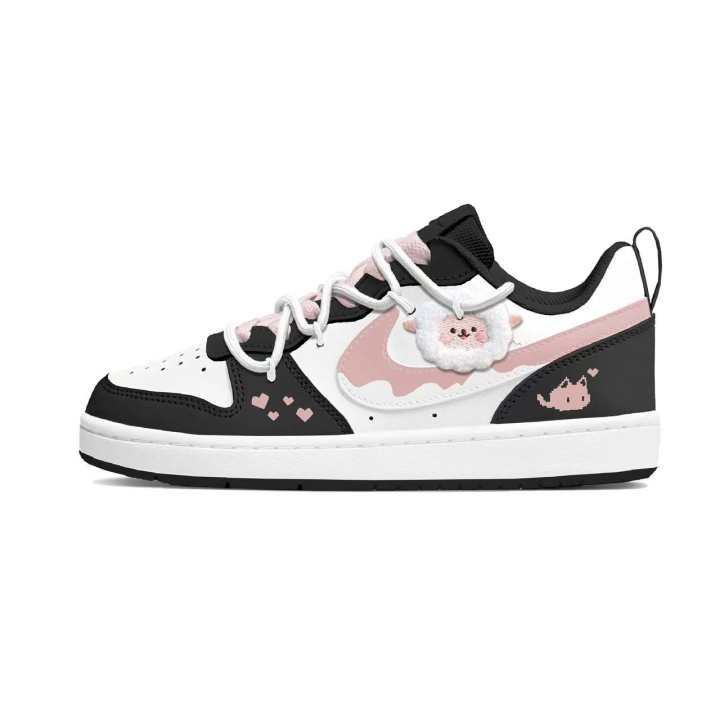 Nike Nike Court Borough Electronic Lamb Slip Resistant Cushioning Abrasion Resistant Low top Kids' Skateboarding Shoes Black