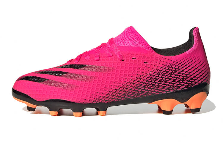 Adidas Adidas X GHOSTED .3 MG Impact Resistant, Mid Range Abrasion Resistant Low top Kids' Soccer Shoes Pink Black Kids'