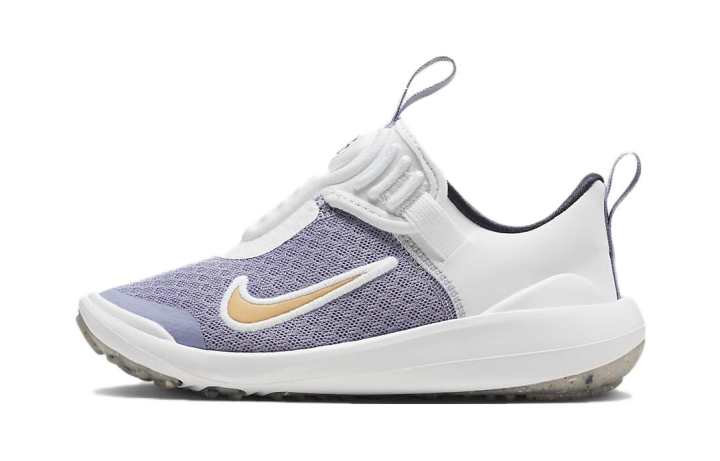 Nike Nike E Series 1.0 PS Slip Resistant Anti Kick Low top Kids' Running Shoes White Purple Kids'