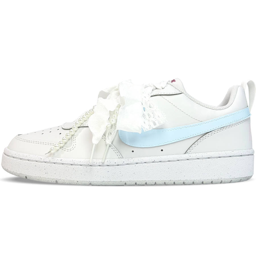 Nike Nike Court Borough RECRAFT Low top Kids' Skateboarding Shoes Blue Pink Teenagers