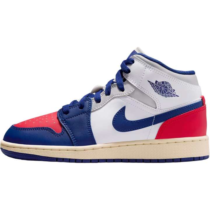 Jordan Jordan Air Jordan 1 Mid top Basketball Shoes White Red Unisex