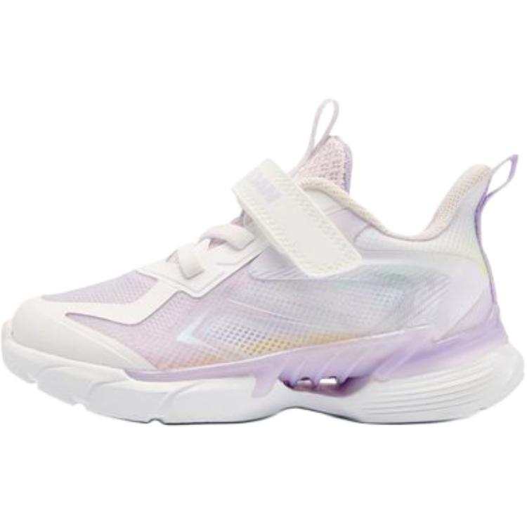 QIAODAN Slip Resistant Abrasion Resistant Low top Toddler Shoes White Violet Infant And Toddler