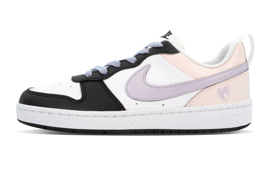 Nike Nike Court Borough 2 Slip Resistant Abrasion Resistant Low top Kids' Skateboarding Shoes Pink Purple Teenagers