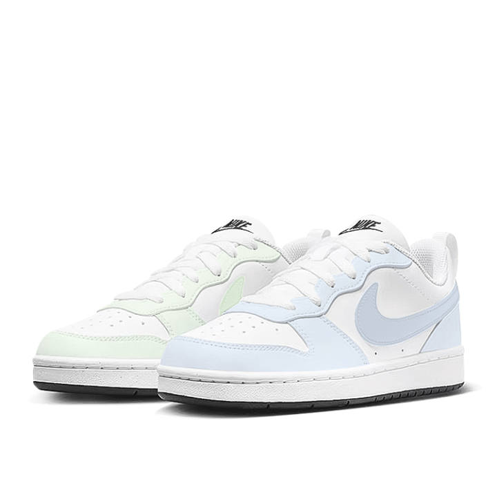 Nike Nike Court Borough Mismatched Synthetic Leather Slip Resistant Cushioning Abrasion Resistant Low top
