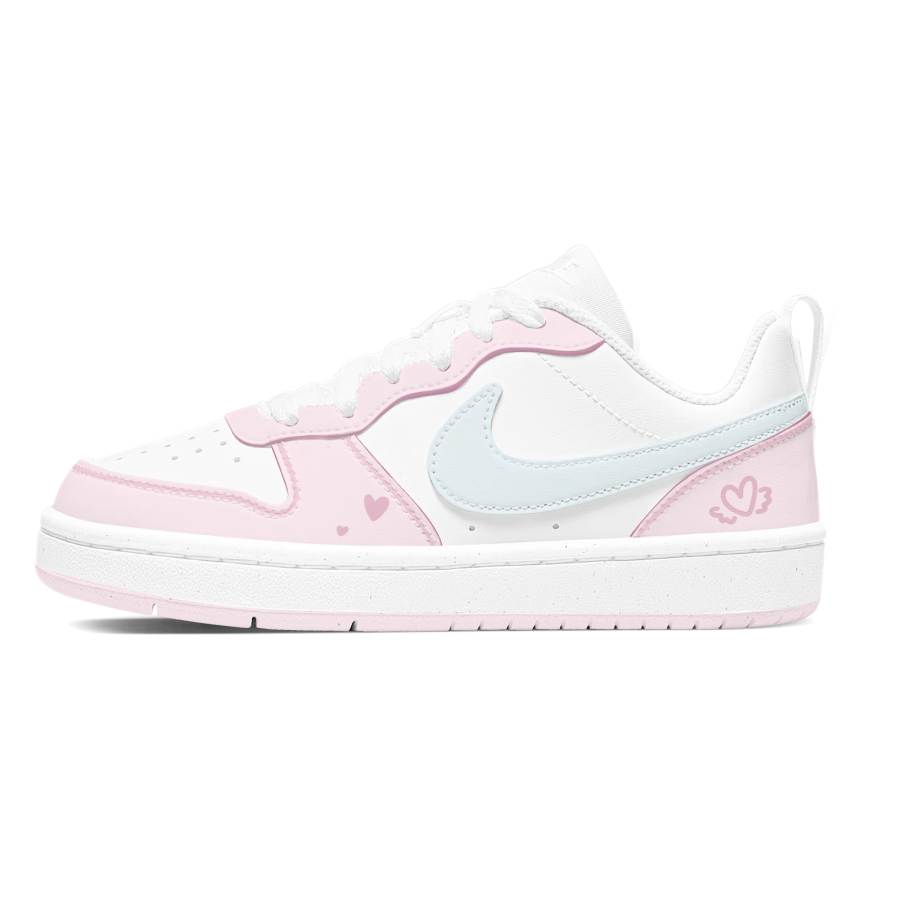 Nike Nike Court Borough Sweetheart Low Synthetic Leather Slip Resistant Abrasion Resistant Low top Kids' Skateboarding Shoes