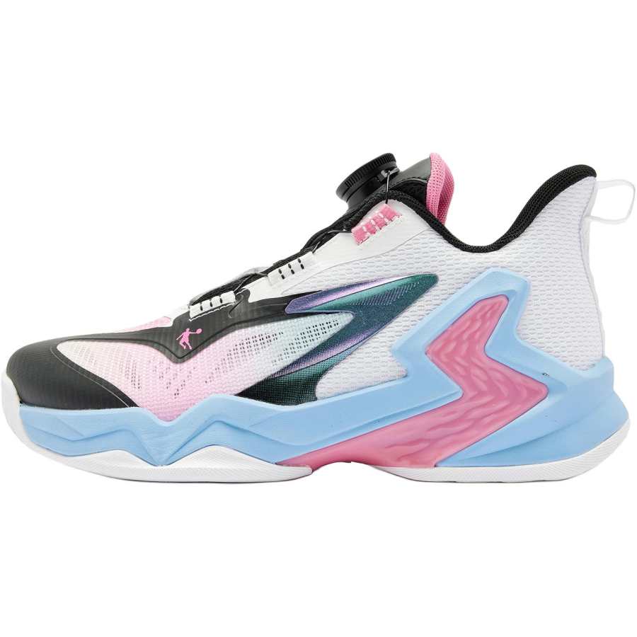 QIAODAN Low top Basketball Shoes White Black Teenagers