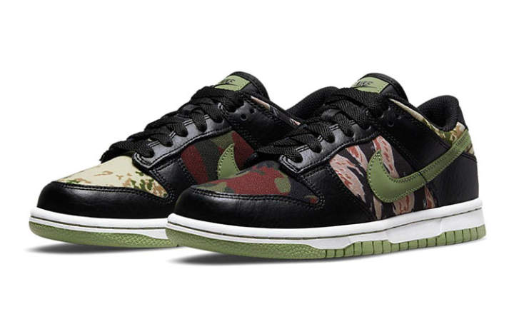 Nike Nike Dunk Low Black Multi Camo GS
