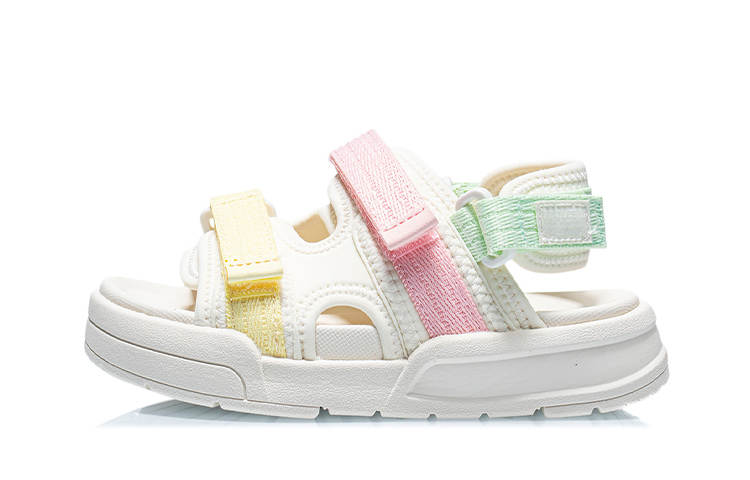 Li-Ning YOUNG Li Ning YOUNG Coca Sports Sandals White Yellow Pink Children Aged 3 7 Years Old