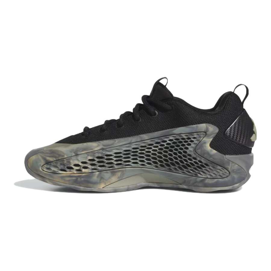 Adidas Adidas A.E. 1 Slip Resistant Abrasion Resistant Low top Children's Basketball Shoes Black Kids'
