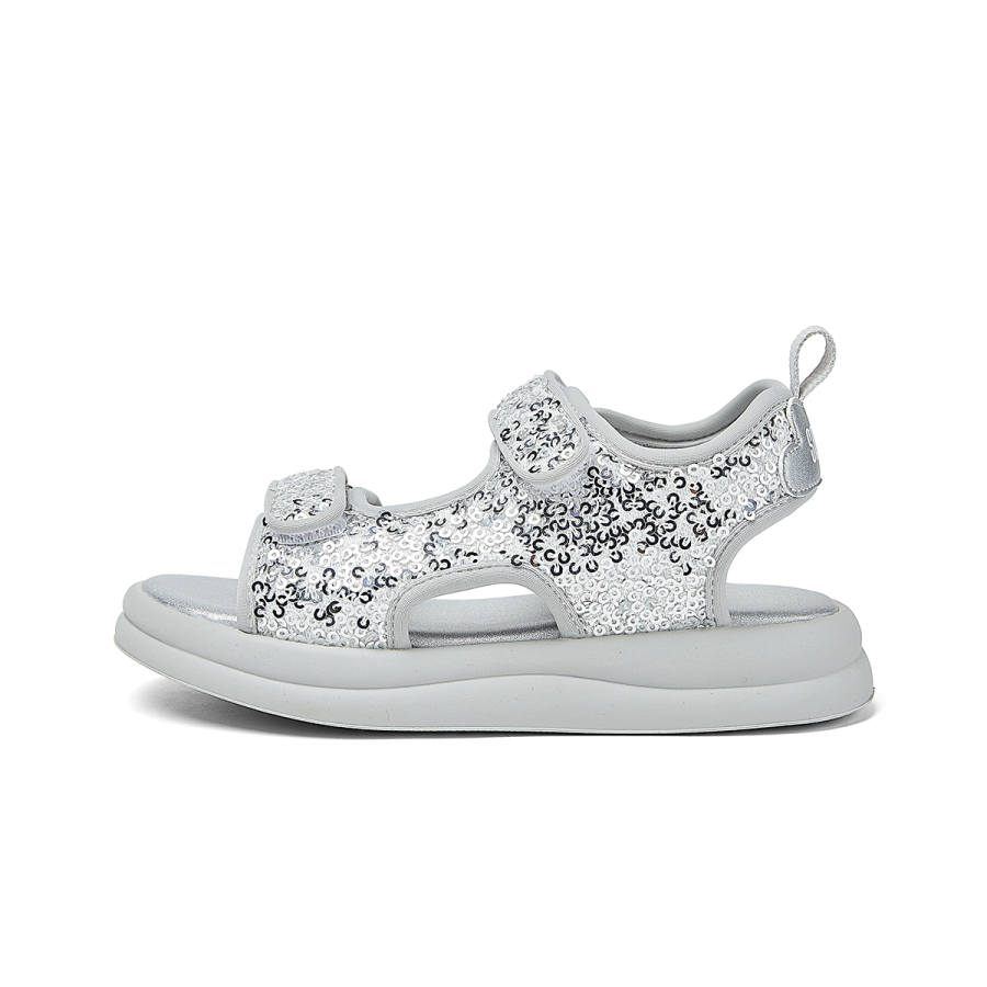 Snoffy Flashy Shoes Collection Slip Resistant And Breathable Sandal Water Wave Silver Kids'