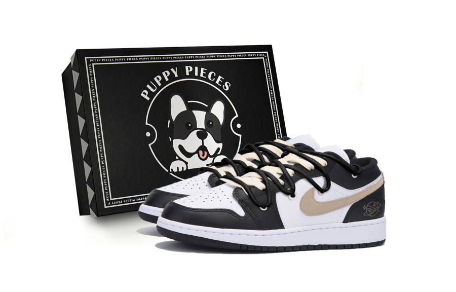 Jordan Jordan Air Jordan 1 Slip Resistant Low top Children's Basketball Shoes Black Teenagers